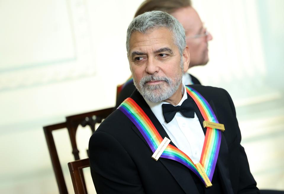 Actor George Clooney, one of the 2022 Kennedy Center honorees, attends a reception at the White House on December 04, 2022 in Washington, DC. Clooney, a longtime support of President Biden, called on him to step out of the 2024 presidential election.