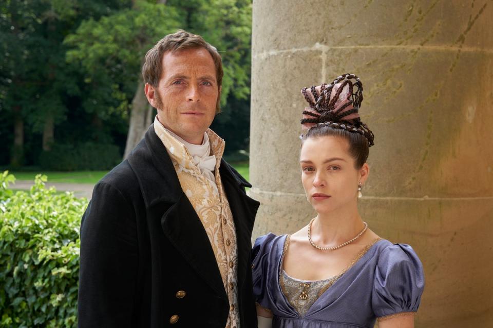 Stephen Campbell Moore as George Benham and Sophie Cookson as Madame Benham (ITVX)