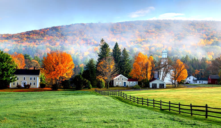 where was the judge filmed
Pictured: Autumn fog in the village of Tyringham in the Berkshires region of Massachusetts