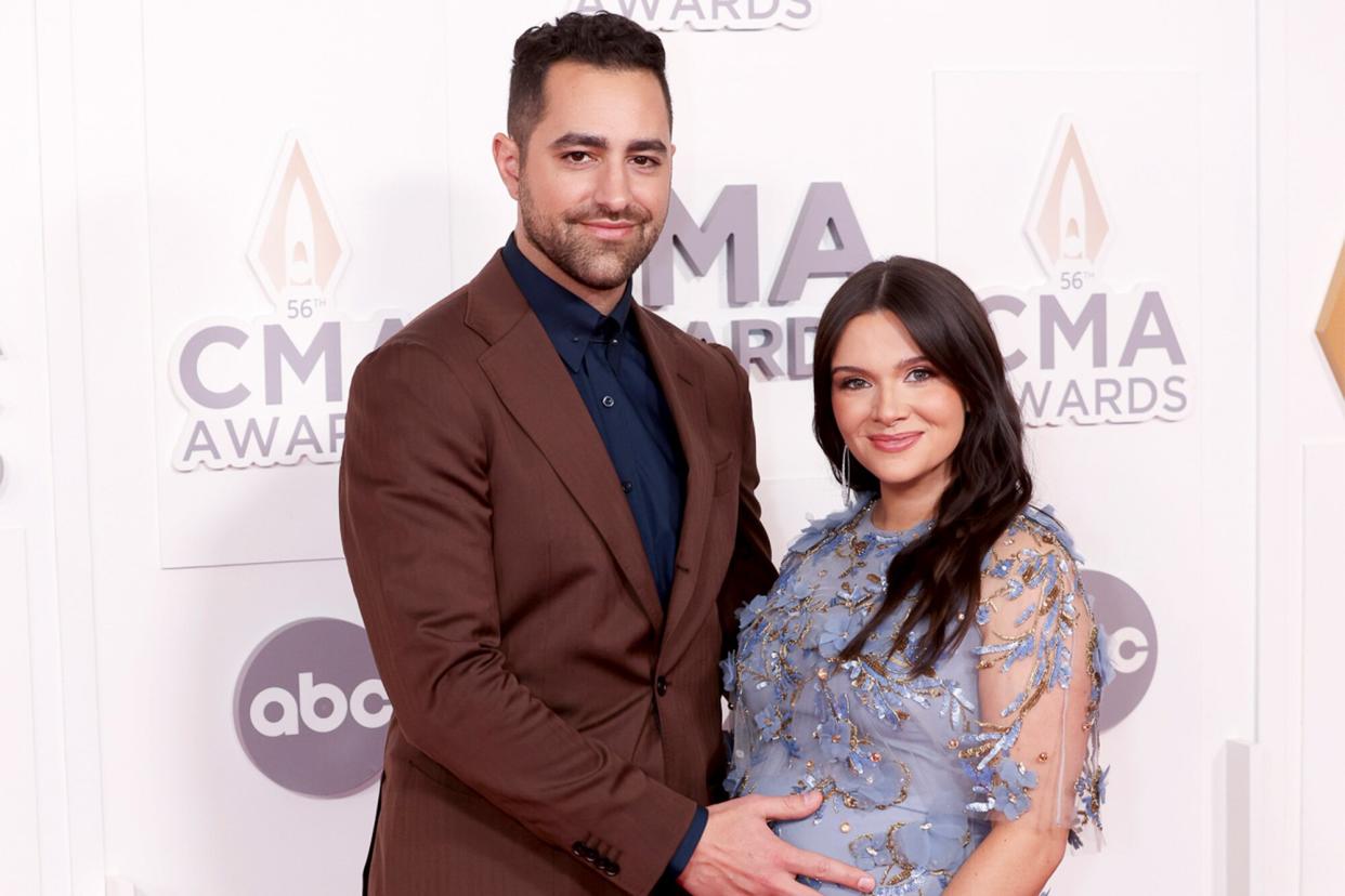 Paul Digiovanni and Katie Stevens attend The 56th Annual CMA Awards at Bridgestone Arena on November 09, 2022 in Nashville, Tennessee