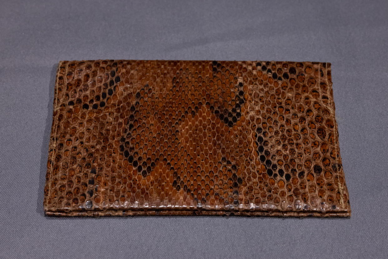 A snakeskin wallet that survived the Holocaust. It belonged to Addy Kurc, the grandfather of Georgia Hunter, author of 'We Were the Lucky Ones' and co-executive producer of the Hulu series by the same name.<span class="copyright">United States Holocaust Memorial Museum</span>