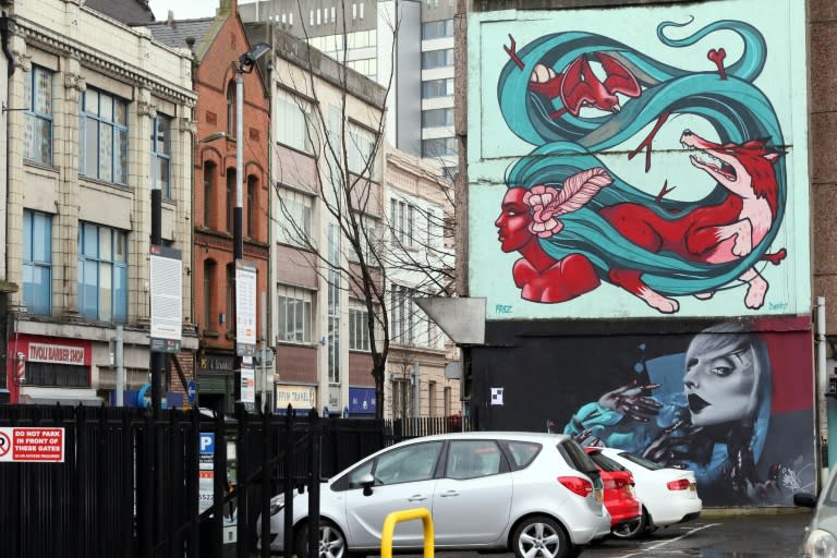 In the city centre a motley array of colourful and non-political murals has for the past few years given Belfast a new face