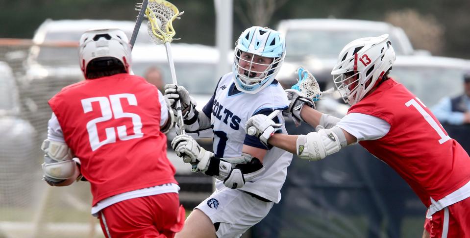 Wall at CBA boys lacrosse in Middletown Wednesday, April 10, 2024.