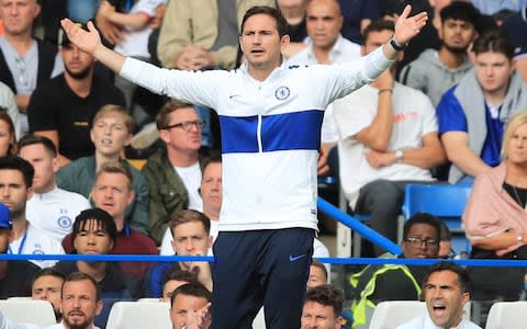 Frank Lampard manager of Chelsea reacts during the Premier League match between Chelsea FC and Leicester City - Credit: GETTY IMAGES