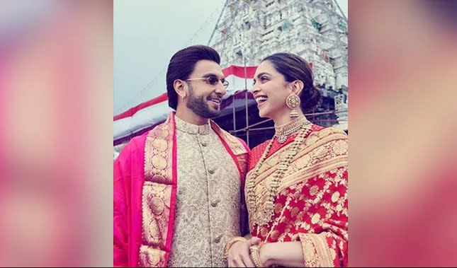 The power couple celebrated their first anniversary in November and shared with us, little glimpses of the day well-spent. The pic of these love-birds broke the internet within minutes, and rightly so. Don't they look happy!!! And look, they even matched their sarees - ahh kidding!!!