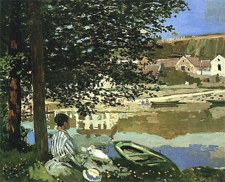 Claude, On the Bank of the Seine, Bennecourt, 1868.