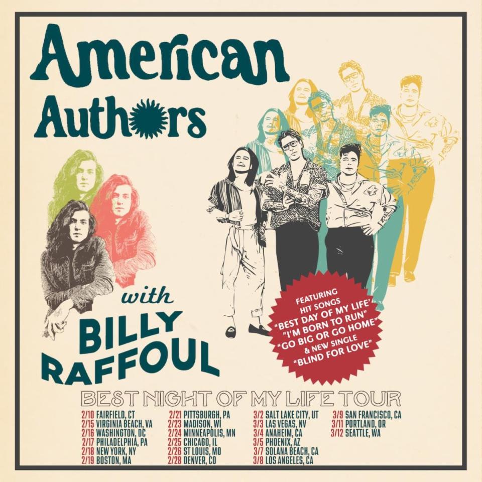 American Authors' tour poster.