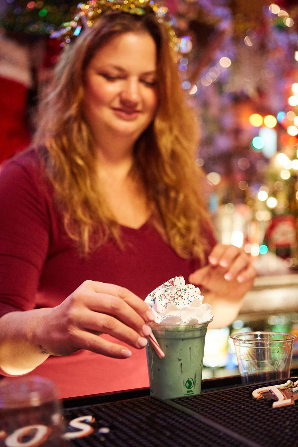 Christmas-themed drink specials are a tradition at Donn's Depot in December.