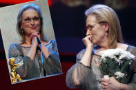 …. muss sogar eine alte Hollywood-Häsin um Fassung ringen. Meryl Streep war sichtlich gerührt: „Ich glaub, ich gehe nie nach Hause“ rief sie dem begeisterten Publikum zu. Bei den eisigen Temperaturen auf dem roten Teppich… (Bilder: Getty Images)