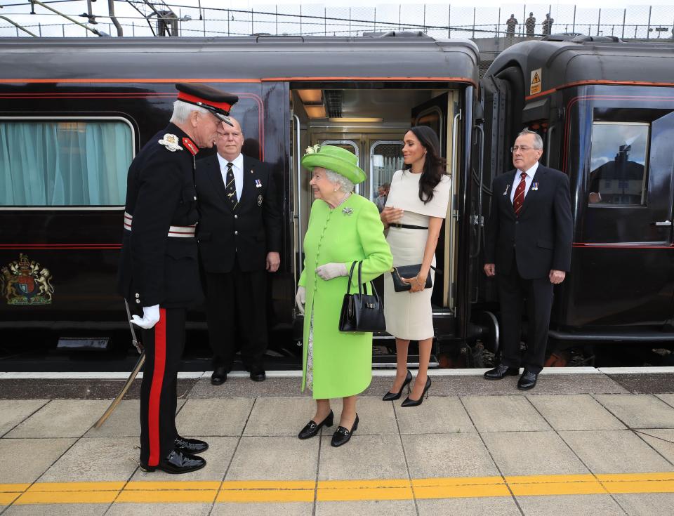 <p>In the year of the Queen’s Silver Jubilee a single set of ‘Royal Train’ carriages was formed for the first time</p>PA