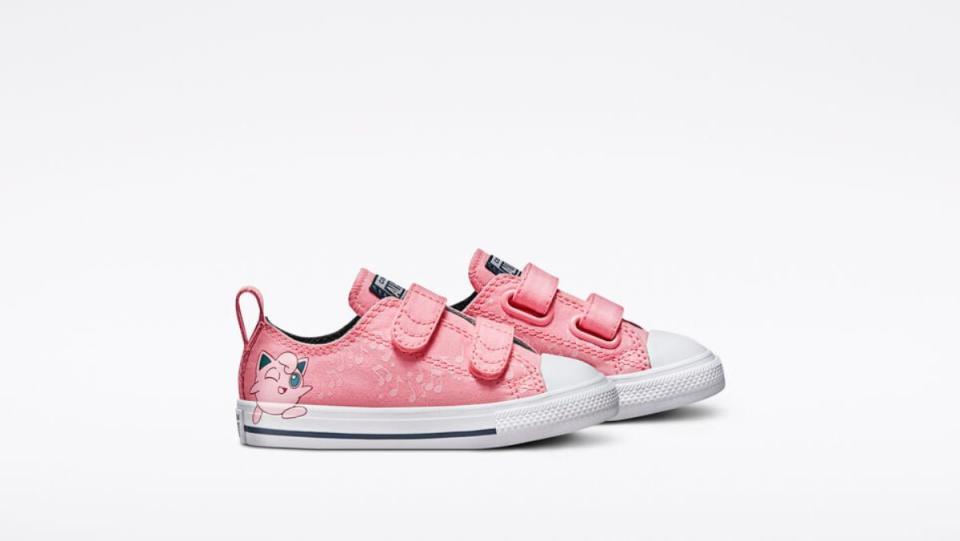 Jigglypuff decorates cute converse slip ons.