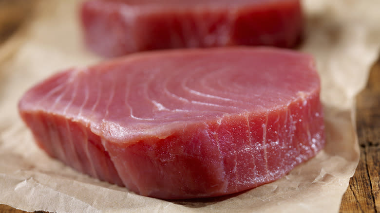 Fresh tuna fillet