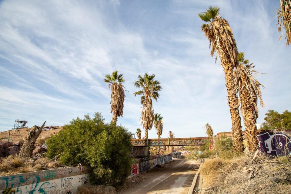 An abandoned water park in Newberry Springs, California.