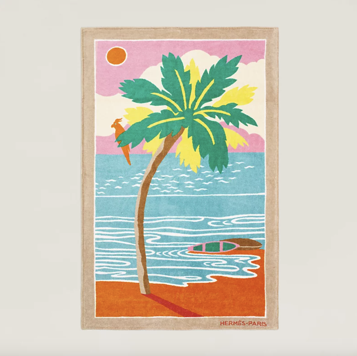 <p><a href="https://www.hermes.com/us/en/product/tropiquet-beach-towel-H103627Mv03/" rel="nofollow noopener" target="_blank" data-ylk="slk:Shop Now;elm:context_link;itc:0;sec:content-canvas" class="link rapid-noclick-resp">Shop Now</a></p><p>Tropiquet Beach Towel</p><p>hermes.com</p><p>$730.00</p>