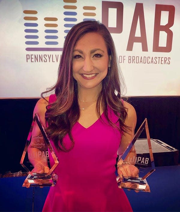 Lyndsay Barna of Waymart won six Pennsylvania Association of Broadcasters awards for her multimedia sports reporting at Fox-43 in York.