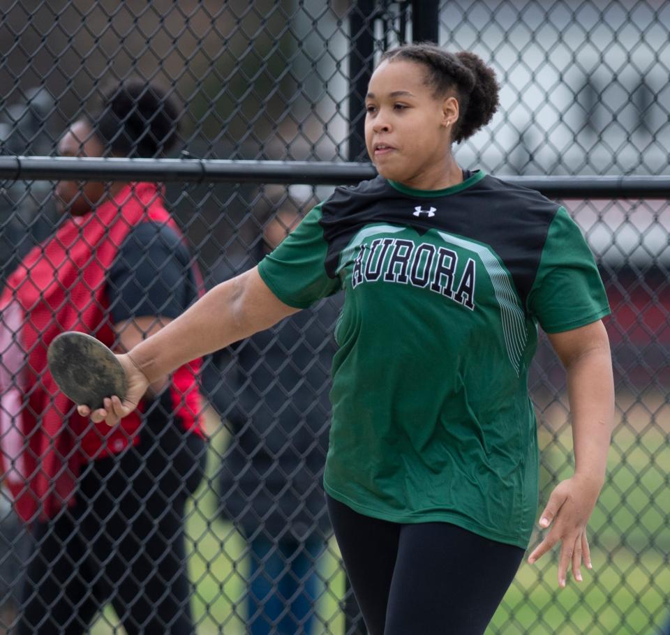 Felicite Williams of Aurora track & field.