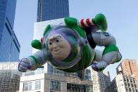 Buzz Lightyear at the 86th Annual Macy's Thanksgiving Day Parade on November 22, 2012 in New York City. (Photo by Laura Cavanaugh/Getty Images)