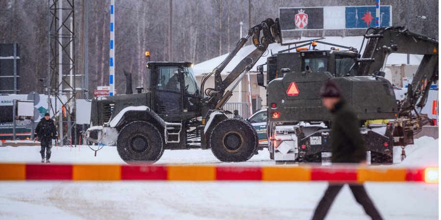 (FDF) at the Vartius border crossing, Finland, on November 19, 2023