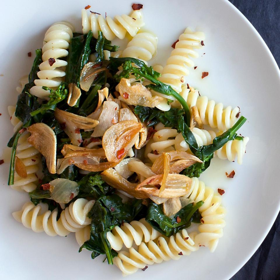 Broccoli Rabe Pasta with Golden Garlic