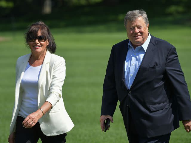 <p>MANDEL NGAN/AFP/Getty</p> Melania Trump's parents Viktor and Amalija Knavs on June 18, 2017 in Washington, DC.