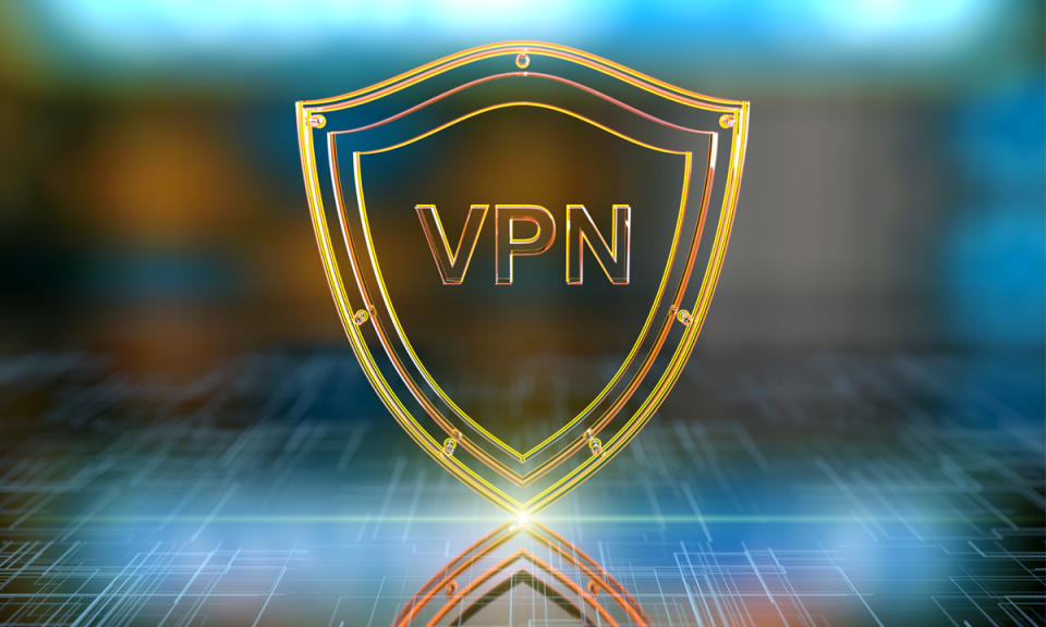 Conceptual image representing digital software VPN computing technology