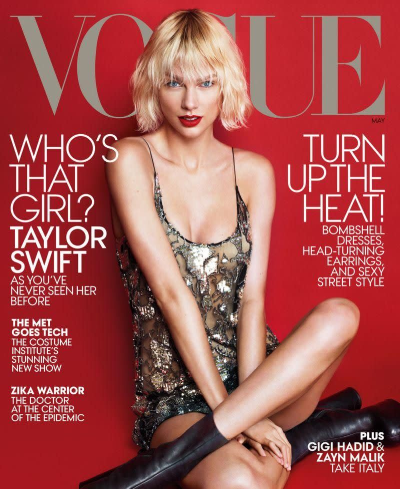 Taylor Swift on the cover of Vogue.