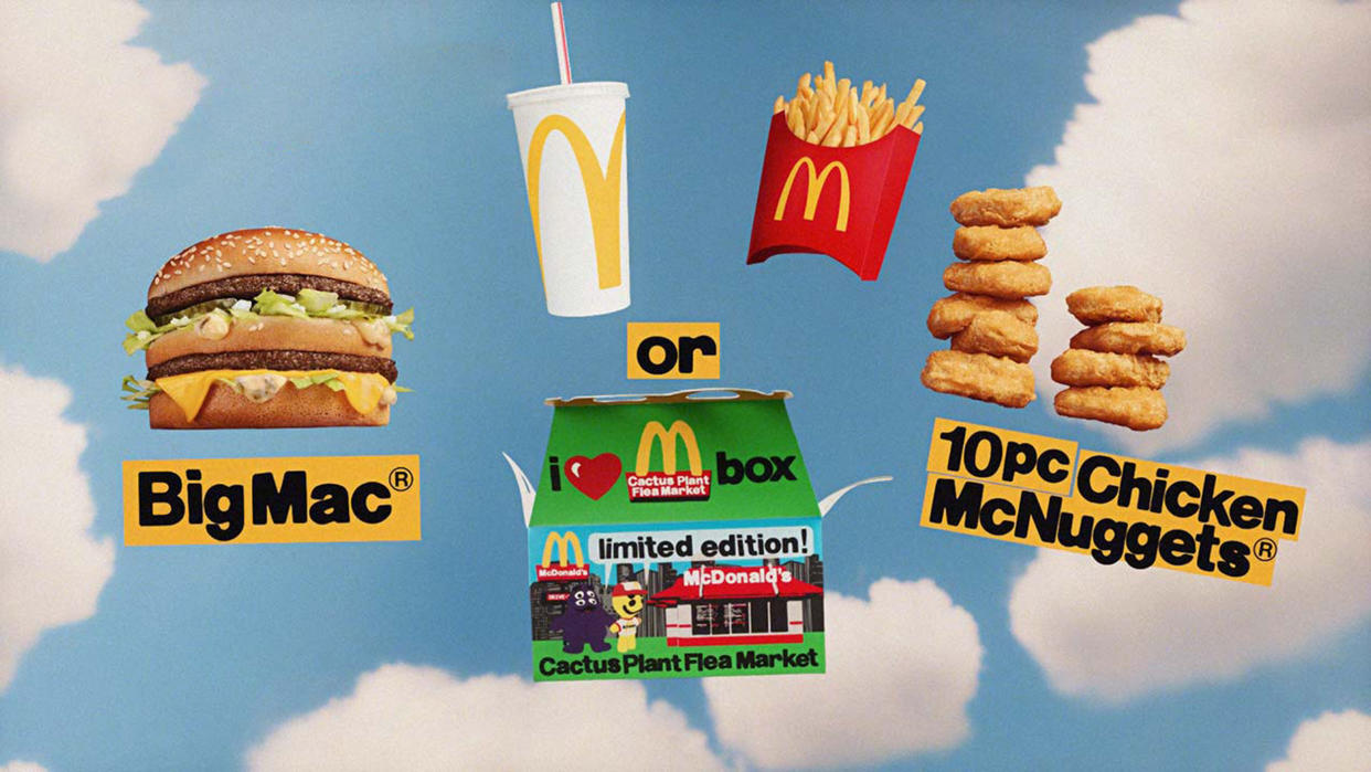 McDonalds happy meal floating in sky (McDonalds)