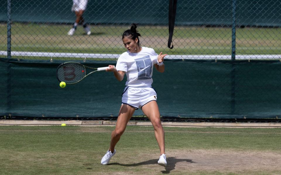  Emma Raducanu at the practice courts today Wimbledon Day 2 Wimbledon 28 June 2022 - Heathcliff O'Malley 