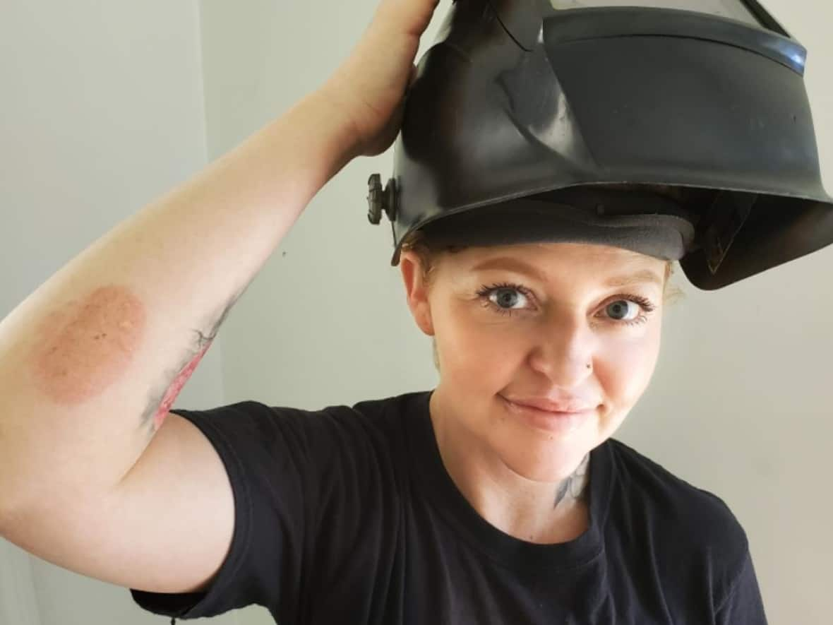 At a job training session, Erica Lee Page quickly realized interior decorating wasn't a good fit. So it was suggested she try out welding. (Lance Delisle/CBC - image credit)