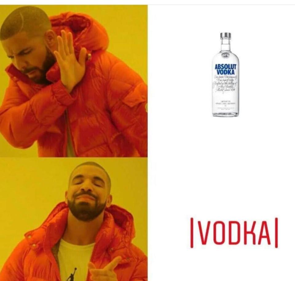 absolute vodka bottle and then vodka in between the symbol for absolute