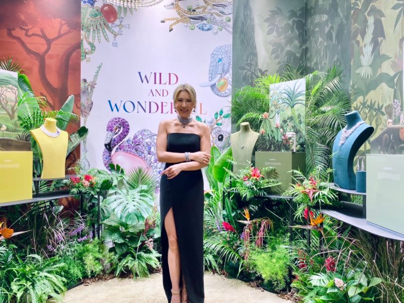 ▲熱愛動物的小禎，揭幕MIKIMOTO 2022年頂級珠寶展WILD AND WONDERFUL系列，大受感動。（圖／記者蕭涵云攝）