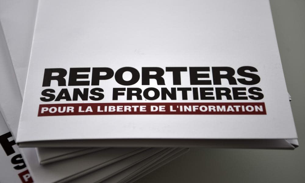 Pile of Reporters Sans Frontières press freedom reports