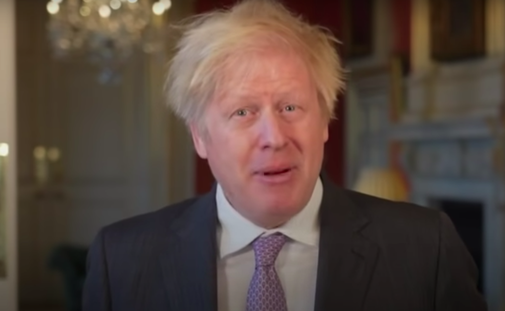 Boris Johnson was reportedly in contact with an aide who later tested positive for COVID while giving his New Year's message on 31 December 2020. (YouTube)