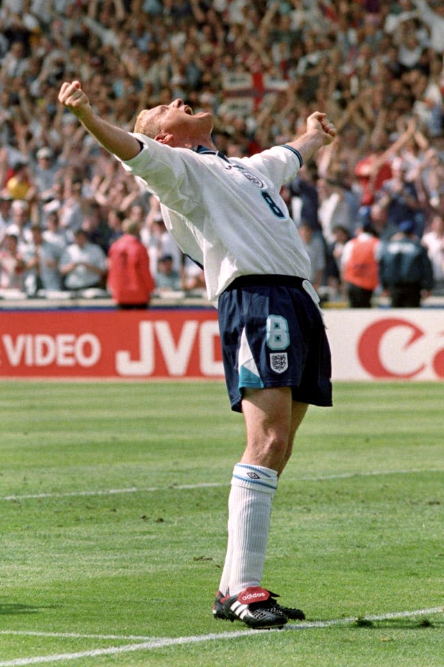 Euro 96 Gascoigne goal celeb 3