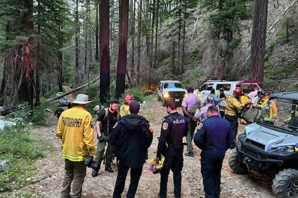 Authorities found Lukas McClish near Foreman Creek in California on Thursday. (@CALFIRECZU via X.com)