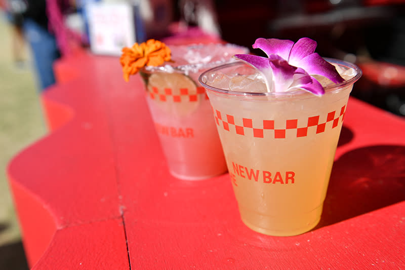 Non-alcoholic beverages are seen at The New Bar during 2024 Coachella Valley Music and Arts Festival at Empire Polo Club on April 14, 2024 in Indio, California. Deborah Biegaj has been coming to Coachella for about a decade, and heavy drinking was a part of the package at the mammoth festival in the California desert -- it's just what you did.
But these days, she and her partner Piotr are imbibing less booze: "I felt like drinking more took away from the festival experience," she says. (Photo by VALERIE MACON / AFP) (Photo by VALERIE MACON/AFP via Getty Images)