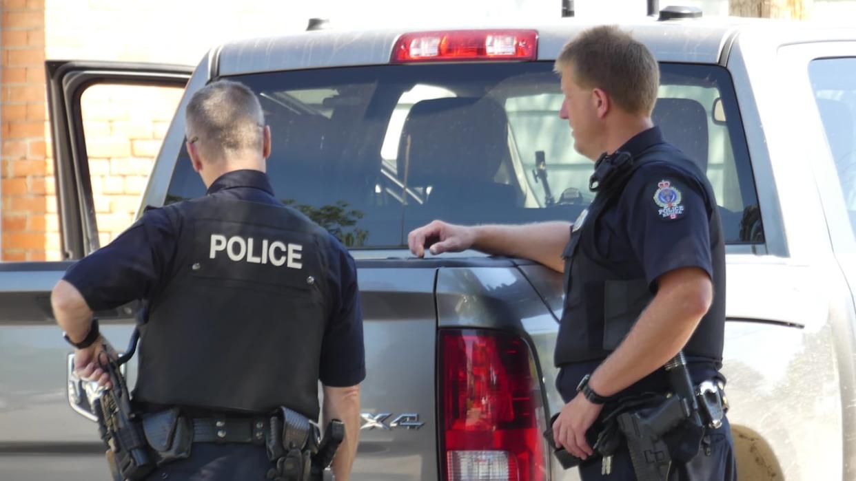 Regina police officers are heading out on the streets of the Cathedral and Centre Square neighbourhoods on Wednesday from mid-afternoon to about 10 p.m. CST.  (Neil Cochrane/CBC - image credit)