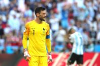 <p>France goalkeeper Hugo Lloris coulddo nothing about either of Argentina’s first two goals </p>