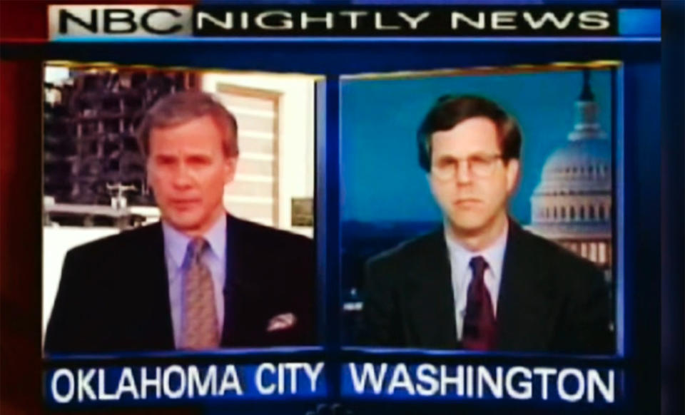 Pete Williams became known for covering some of the nation's biggest events during his 29-year career at NBC, including the bombing of a federal building in Oklahoma City in 1995 (above). (TODAY)