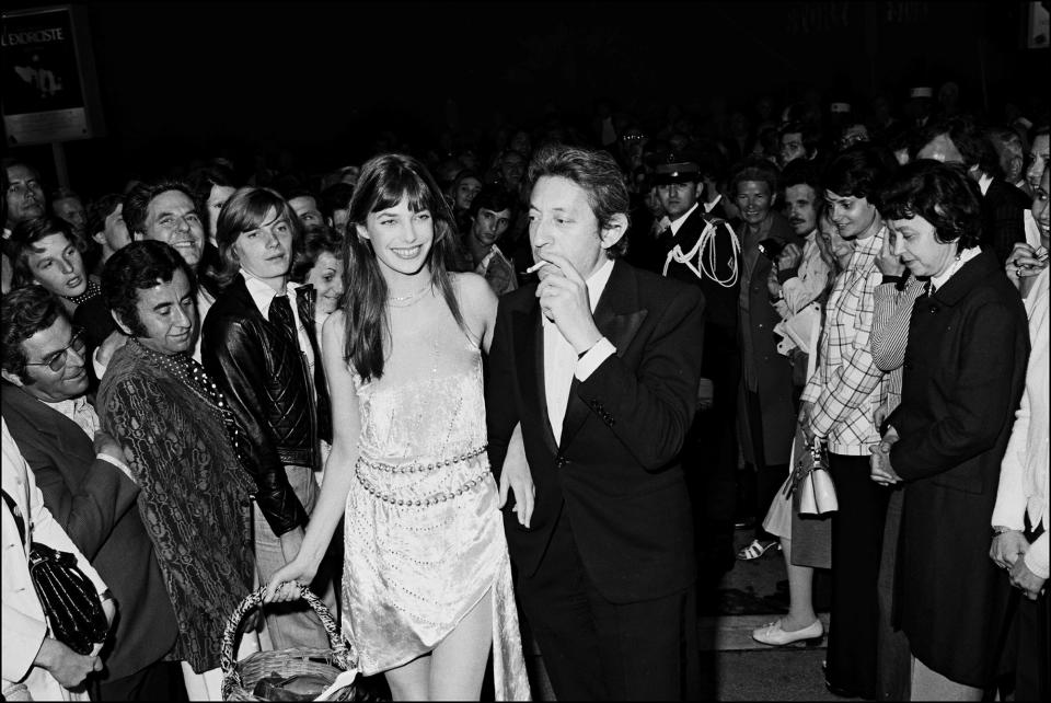 Jane Birkin and Serge Gainsbourg at Cannes, 1974