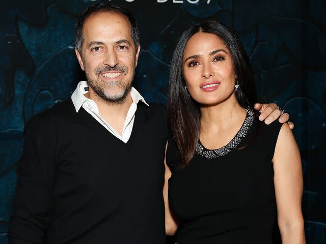 <p>Monica Schipper/Getty</p> Sami Hayek and Salma Hayek attend the opening reception for Sami Hayek's show: FREQUENCY on November 02, 2023 in Beverly Hills, California.