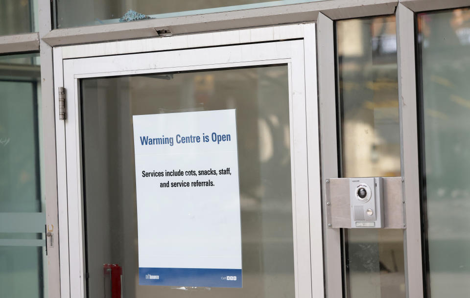 TORONTO, ON- JANUARY 31  -  The Warming Centre at Metro Hall. The Torontos Medical Officer of Health has issued an Extreme Cold Weather Alert for the next few days that has triggered extra hours and extra spaces open for respite in Toronto. January 31, 2023.        (Steve Russell/Toronto Star via Getty Images)