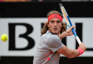 Tennis - ATP 1000 - Italian Open - Foro Italico, Rome, Italy - May 18, 2019 Greece's Stefanos Tsitsipas in action during his semi final match against Spain's Rafael Nadal REUTERS/Giuseppe Maffia