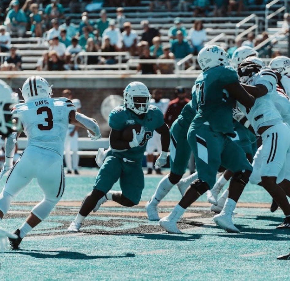 Former Coastal Carolina running back Isaiah Connelly committed to Florida A&M on April 19, 2022