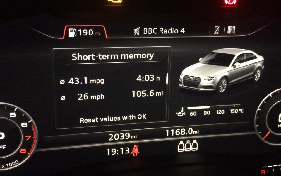 Audi A3 trip computer