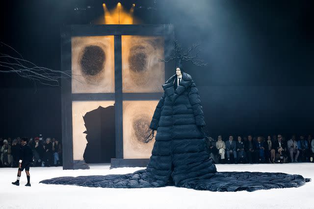 <p>Victor VIRGILE/Gamma-Rapho via Getty</p> The tree at the Thom Browne show