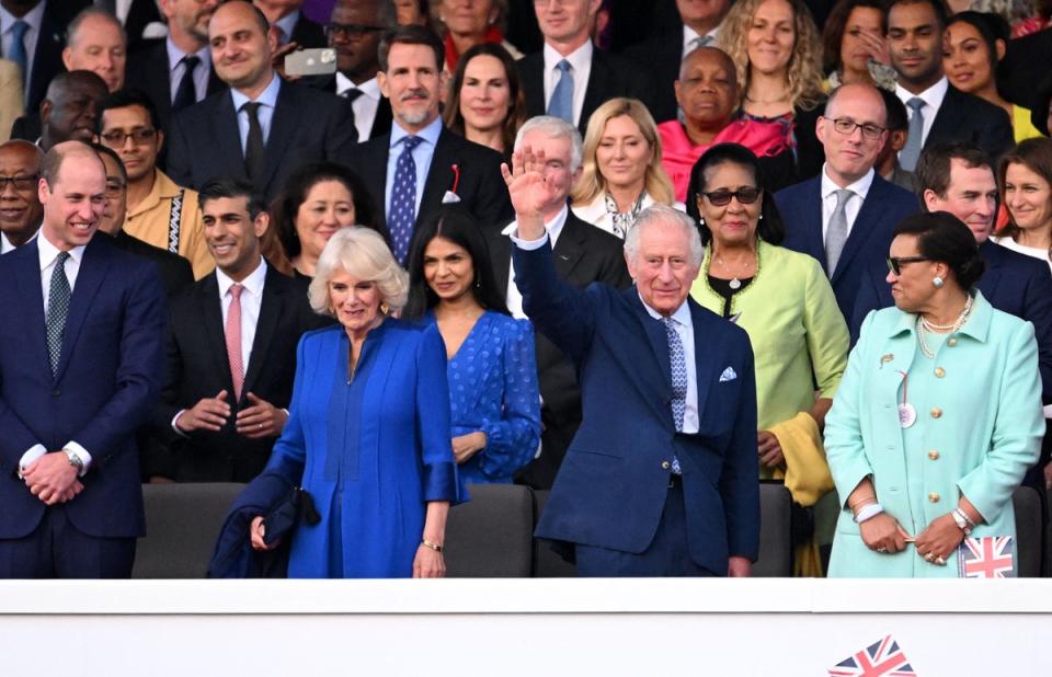 The King and Queen at the Coronation concert (POOL/AFP via Getty Images)