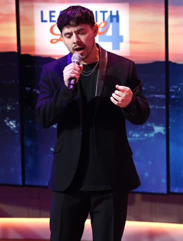 <p>Tommaso Boddi/Getty Images for Project Angel Food</p> David Archuleta performs for Project Angel Food in Los Angeles in June 2023