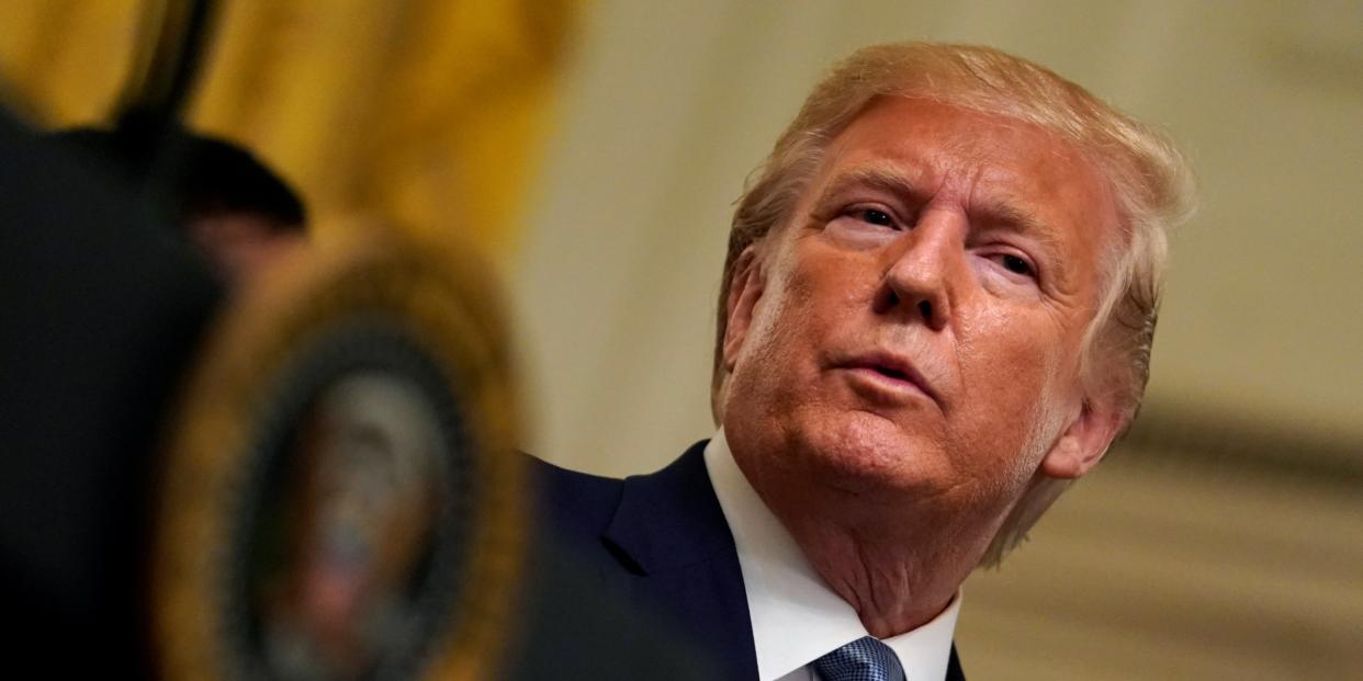 FILE PHOTO: U.S. President Donald Trump attends Young Black Leadership Summit at the White House in Washington, U.S., October 4, 2019. REUTERS/Yuri Gripas