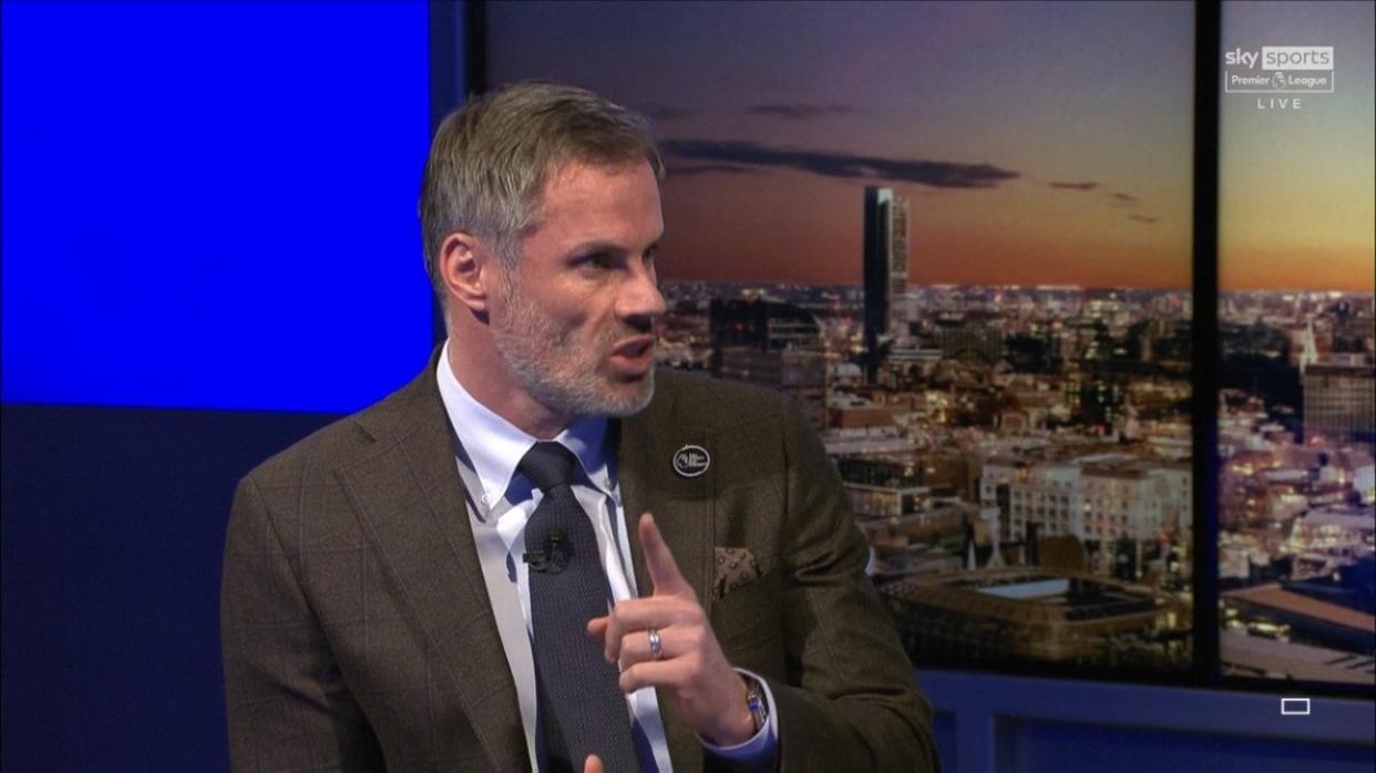 Jamie Carragher speaking on Sky Sports’ Monday Night Football (Sky Sports)